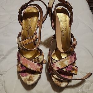 Jessica Simpson Women's Multicolor Strappy Sandals